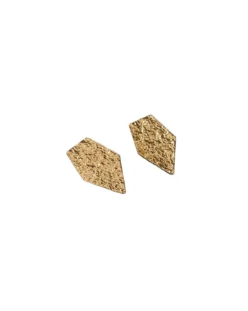 Cercei aurii, cu clips si textura incretita, Sandor C4,