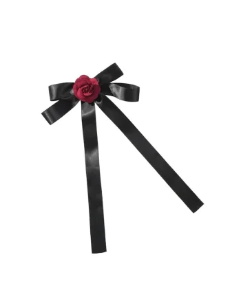 Funda de par, neagra, cu floare rosie, Axel C11