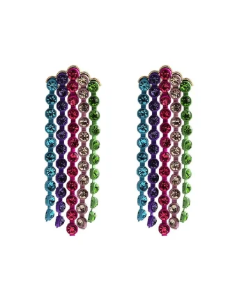 Cercei multicolori, lungi, cu pietre, Verone C3,
