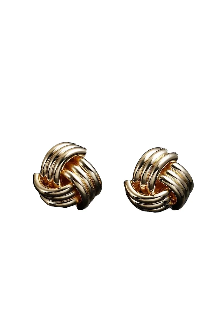 Cercei aurii, cu clips, forma de nod, Electra C3,