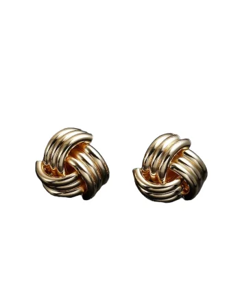 Cercei aurii, cu clips, forma de nod, Electra C3,