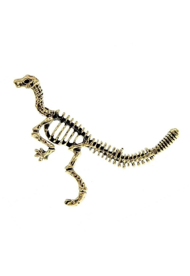 Brosa schelet dinozaur, aurie, Martilda C1