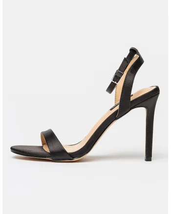Sandale din piele ecologica cu toc stiletto Imelle, Negru