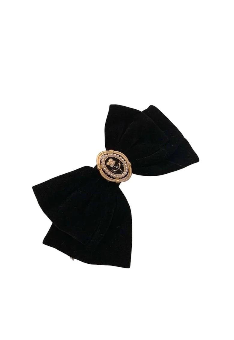 Funda de par, neagra, cu accesoriu vintage, Athanasia C10