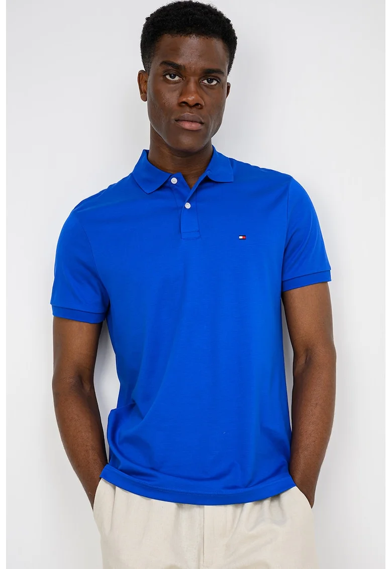 Tricou polo regular fit din bumbac, Albastru inchis