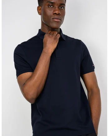 Tricou polo regular fit cu fenta ascunsa cu nasturi, Albastru ultramarin