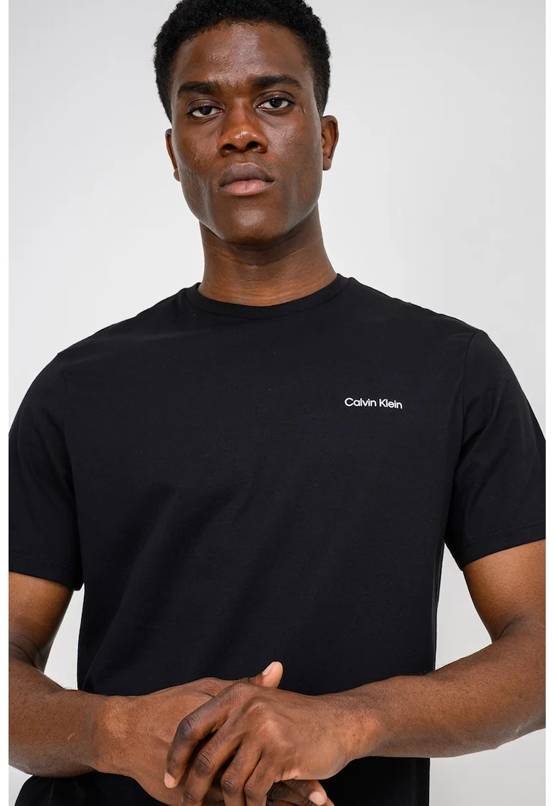 Tricou regular fit din bumbac, Negru