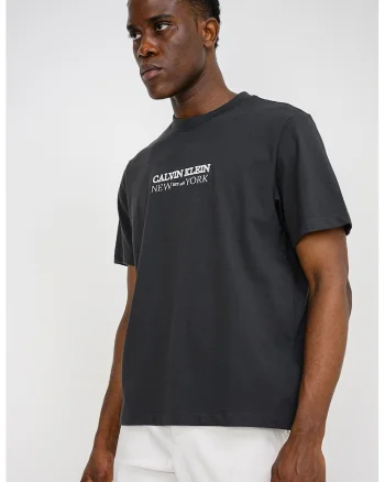 Tricou de bumbac cu logo brodat, Alb/Gri antracit