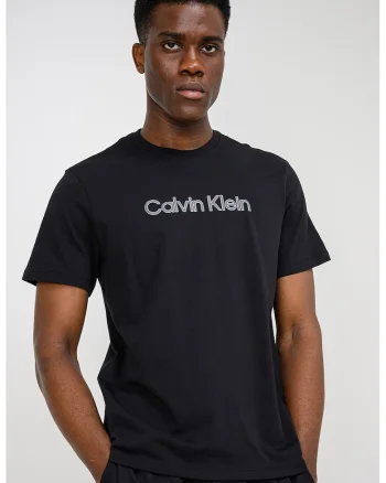 Tricou regular fit din bumbac cu imprimeu logo, Negru/Gri