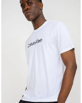 Tricou regular fit din bumbac cu imprimeu logo, Alb/Negru