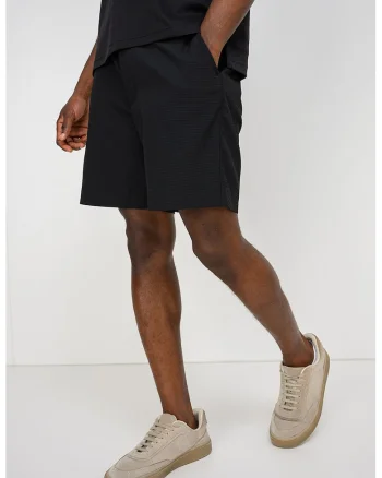 Pantaloni scurti cu croiala dreapta, Negru