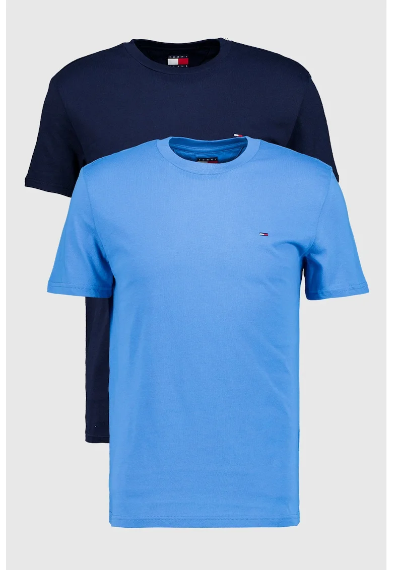 Set de tricouri slim fit din bumbac - 2 piese, Albastru