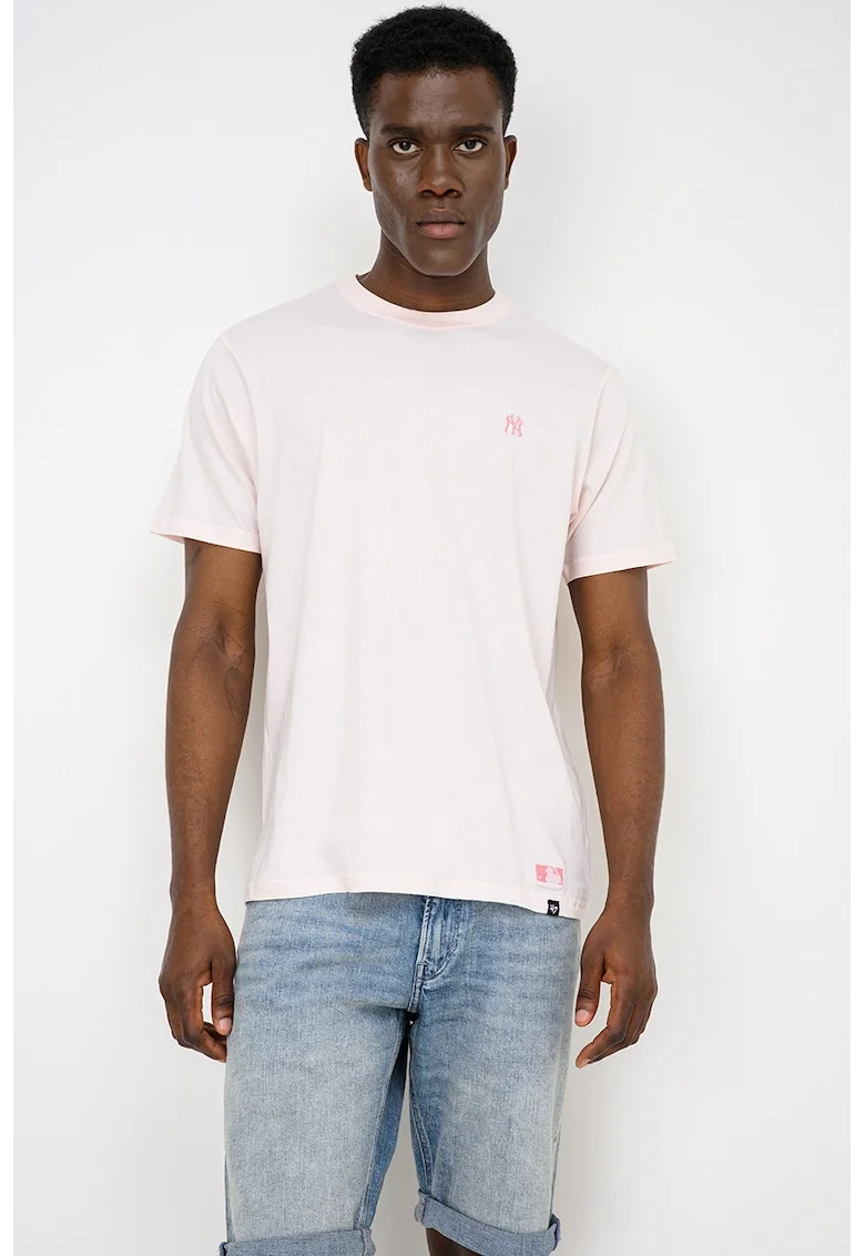 ’47, Tricou cu broderie logo discreta Neyyan Base Runner, Roz deschis