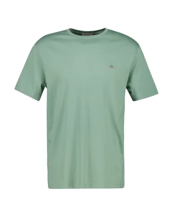 Tricou regular fit din bumbac Shield, Verde menta