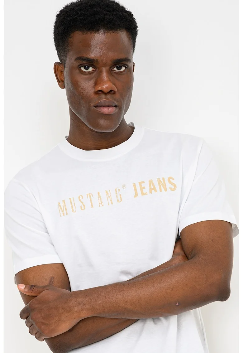 Tricou cu decolteu la baza gatului Austin, Alb