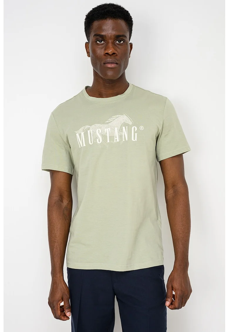 Tricou cu imprimeu logo Austin, Verde stins