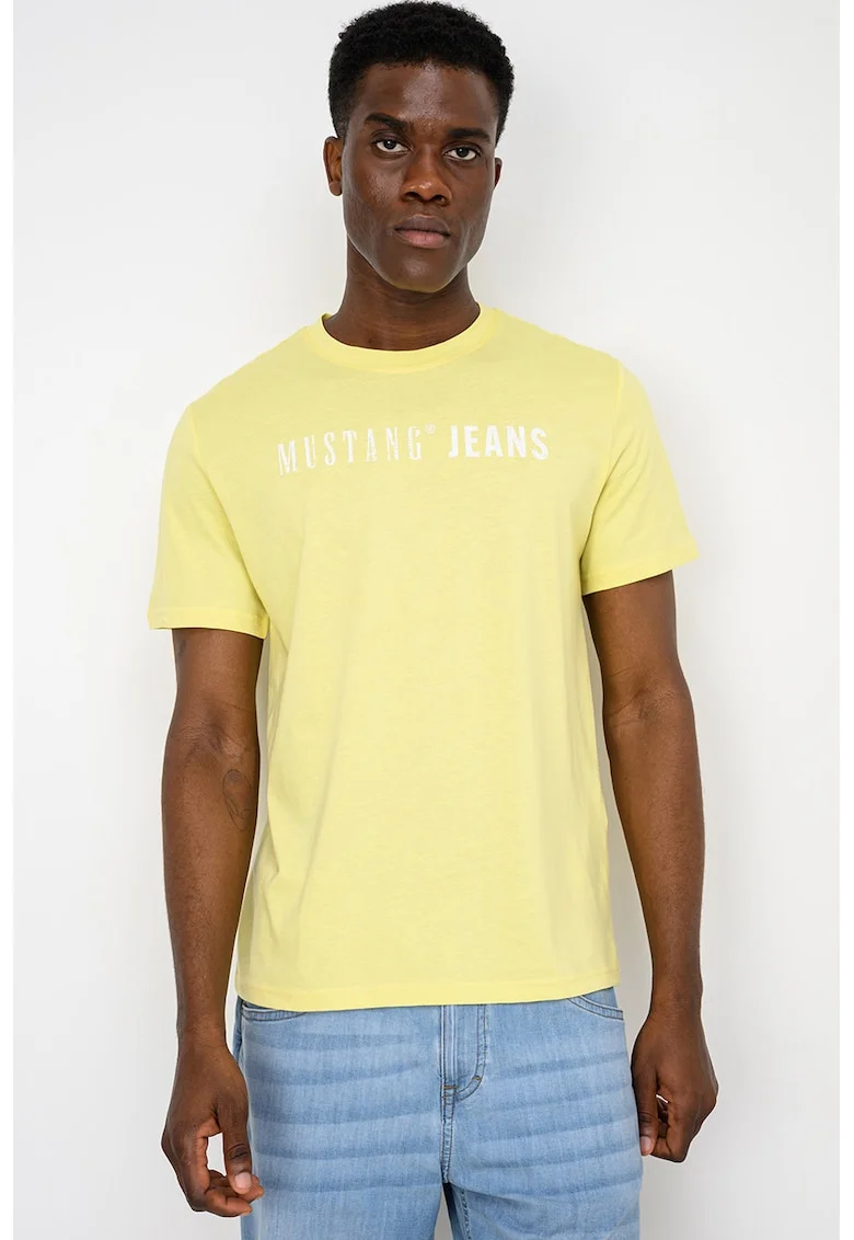 Tricou cu decolteu la baza gatului Austin, Galben deschis