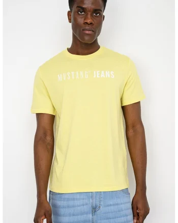 Tricou cu decolteu la baza gatului Austin, Galben deschis