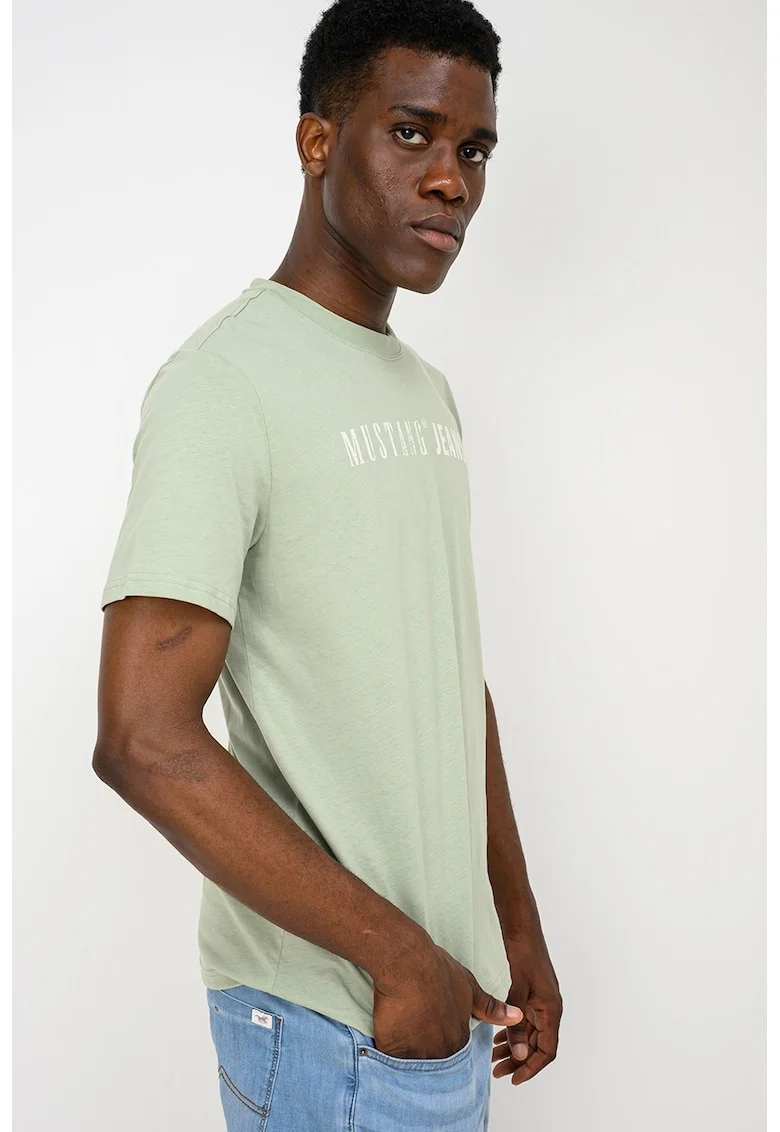 Tricou cu decolteu la baza gatului Austin, Verde fistic
