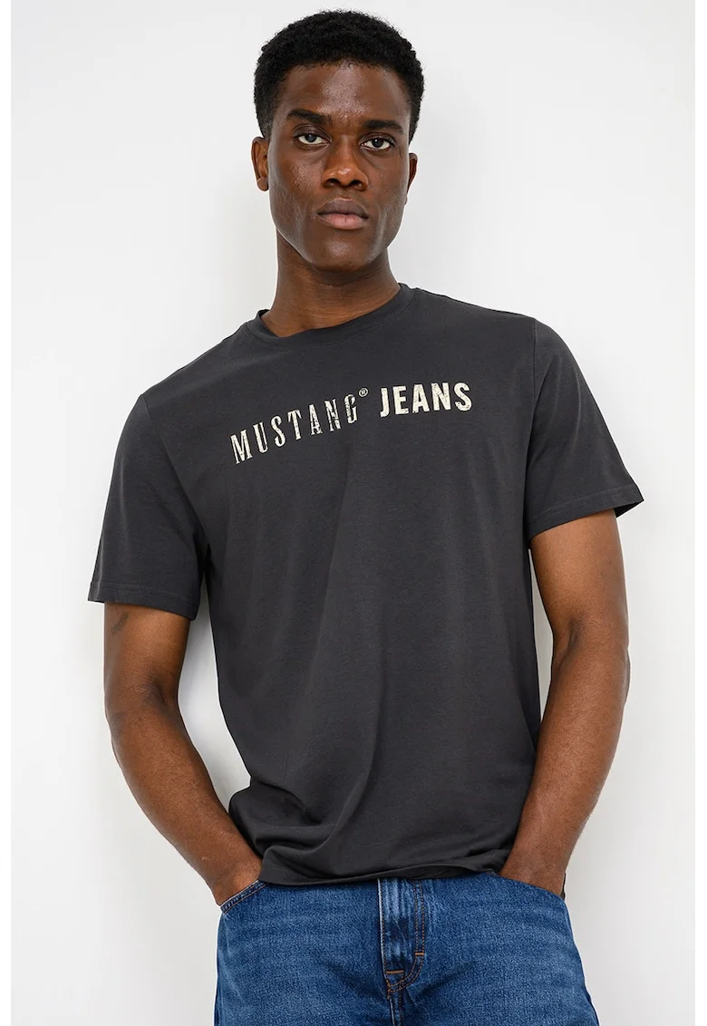 Tricou cu decolteu la baza gatului Austin, Negru