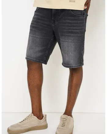 Blugi scurti cu croiala conica Springfield, Negru stins