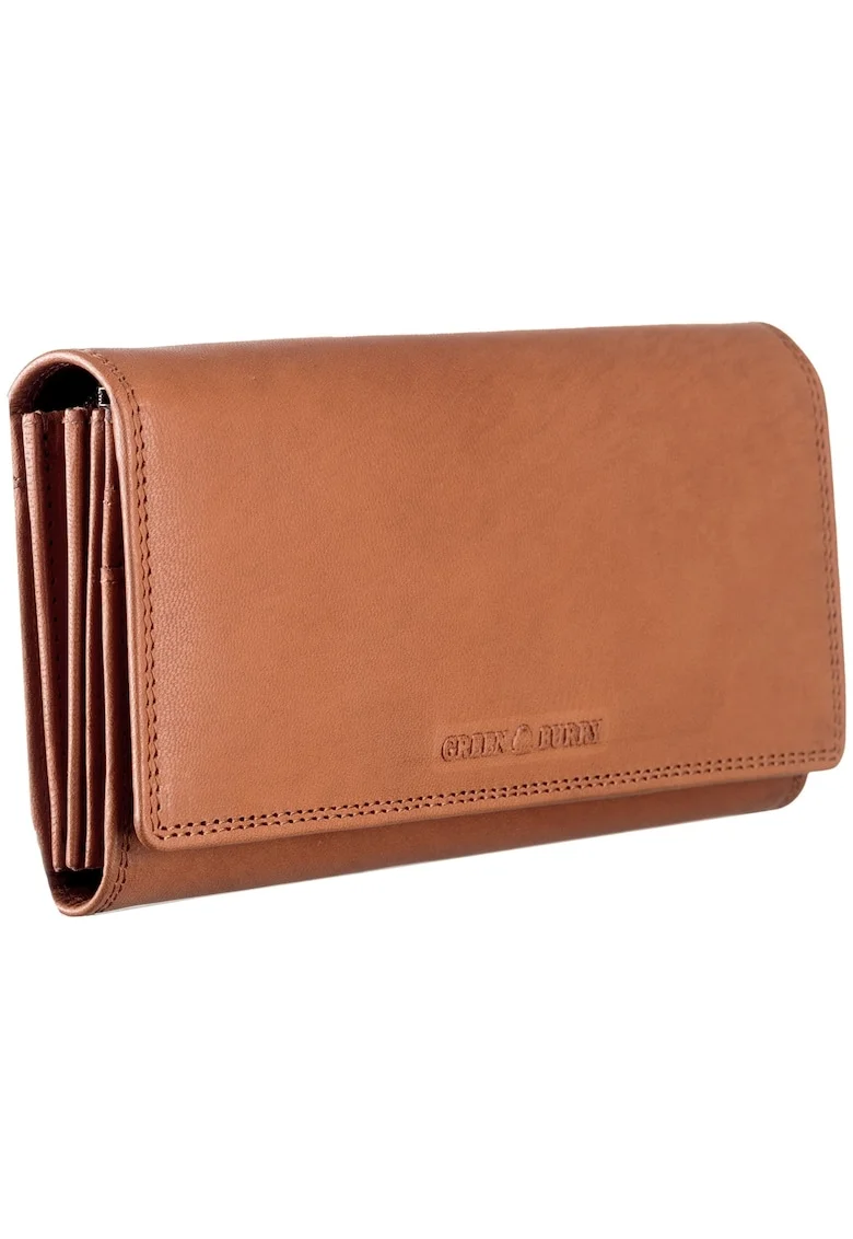 Portofel dama piele naturala 19.5 x 10 x 3.5 cm, Fiorentina,, Coniac