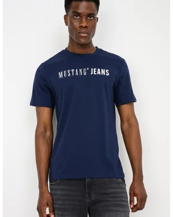 Tricou cu decolteu la baza gatului Austin, Albastru inchis