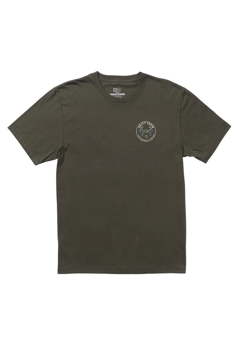 Tricou din bumbac cu imprimeu, maneci scurte si decolteu la baza gatului