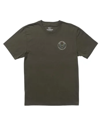 Tricou din bumbac cu imprimeu, maneci scurte si decolteu la baza gatului