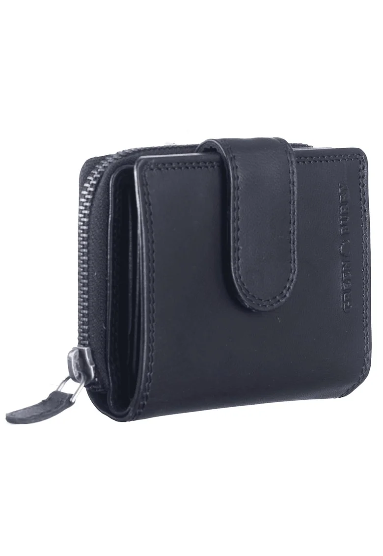 Portofel dama piele naturala 9 x 11 x 3.5 cm, Fiorentina,, Negru