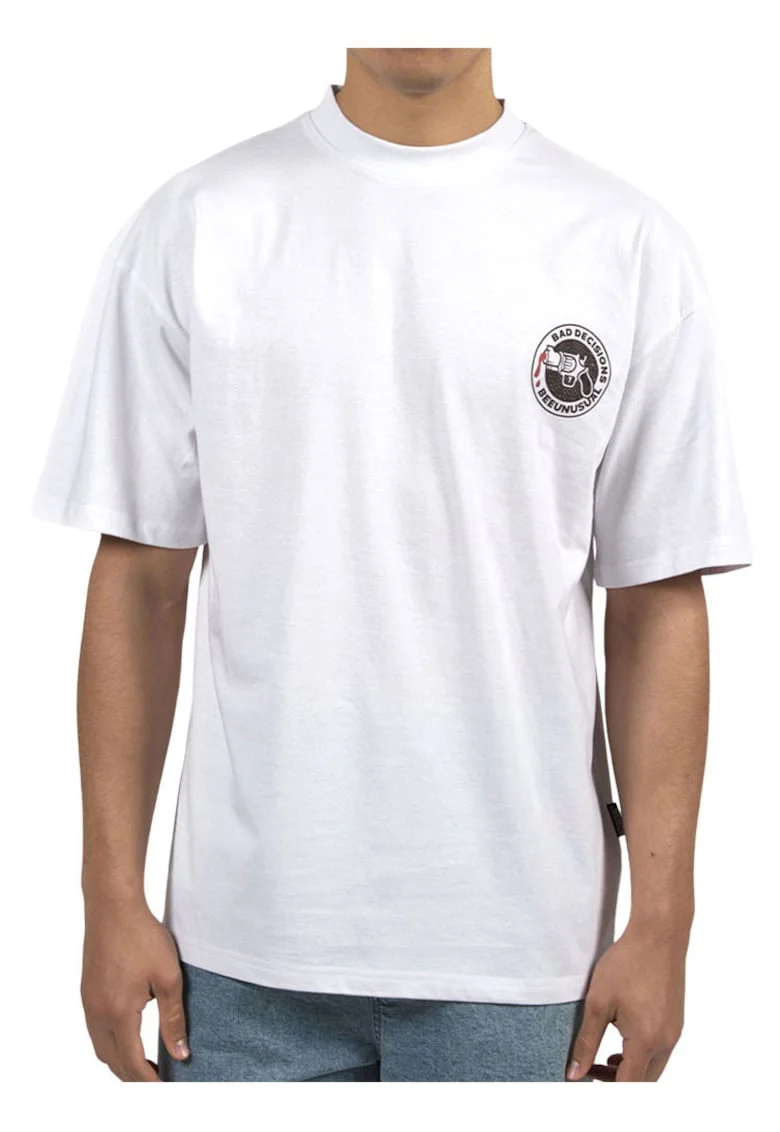 Tricou supradimensionat cu imprimeu pe partea din spate