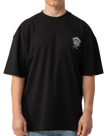Tricou supradimensionat cu logo si imprimeu pe partea din spate