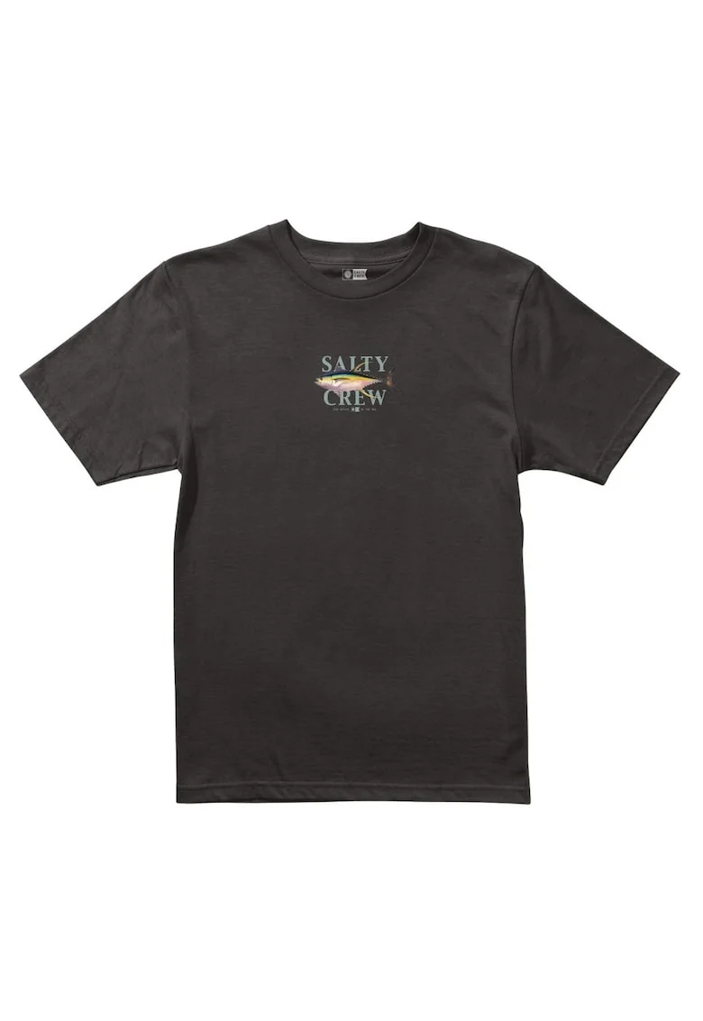 Tricou din bumbac cu decolteu la baza gatului si imprimeu grafic