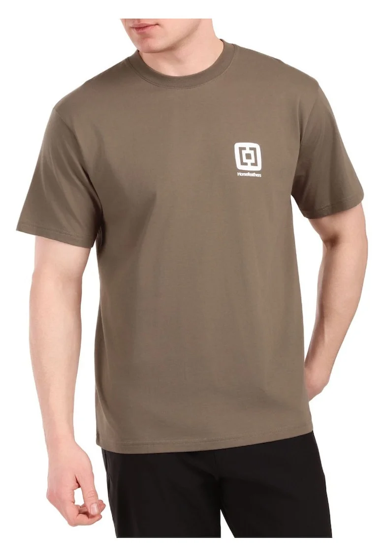 Tricou regular fit de bumbac cu maneci scurte