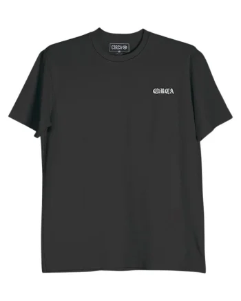 Tricou din bumbac organic pieptanat cu imprimeu pe partea din spate No Regret