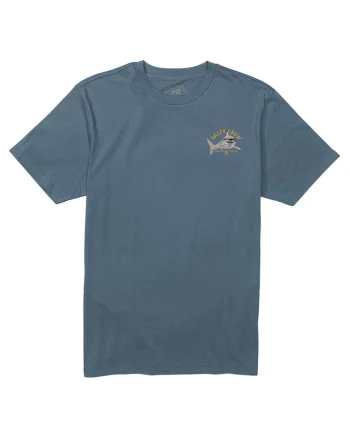 Tricou cu imprimeu rechin si decolteu la baza gatului