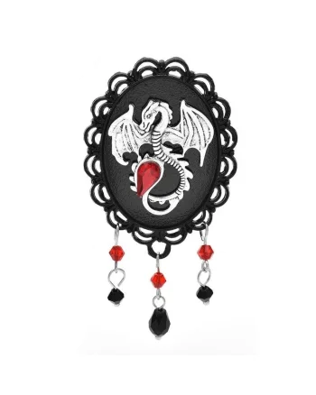 Brosa neagra, cu dragon si pietre, Ivona C3,