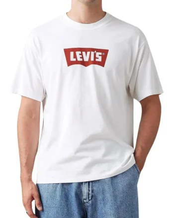 Tricou din bumbac cu imprimeu logo pe piept si croiala lejera