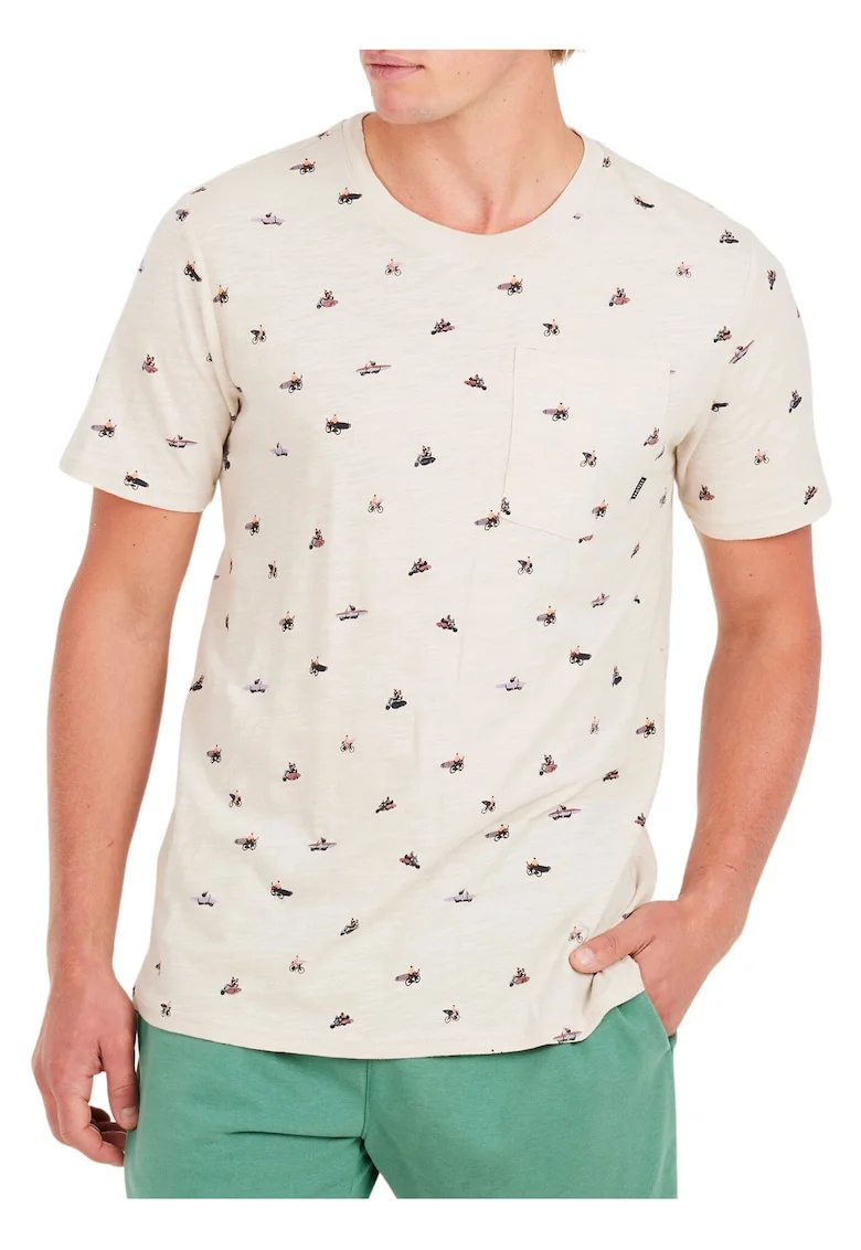 Tricou din bumbac cu buzunar pe piept