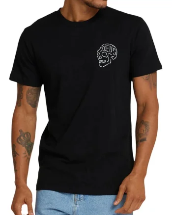 Tricou slim fit cu maneci scurte si model grafic
