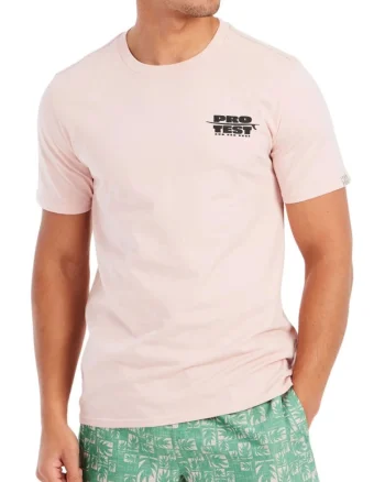 Tricou casual din bumbac cu design, Roz pastel