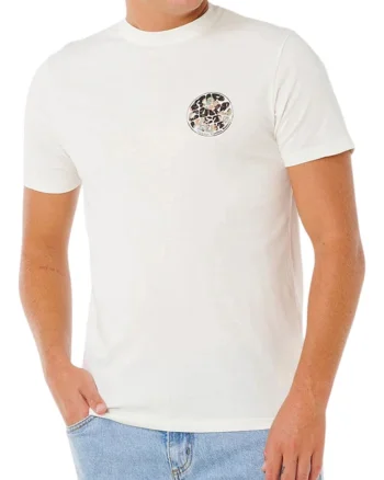 Tricou casual din bumbac cu imprimeu, Bej