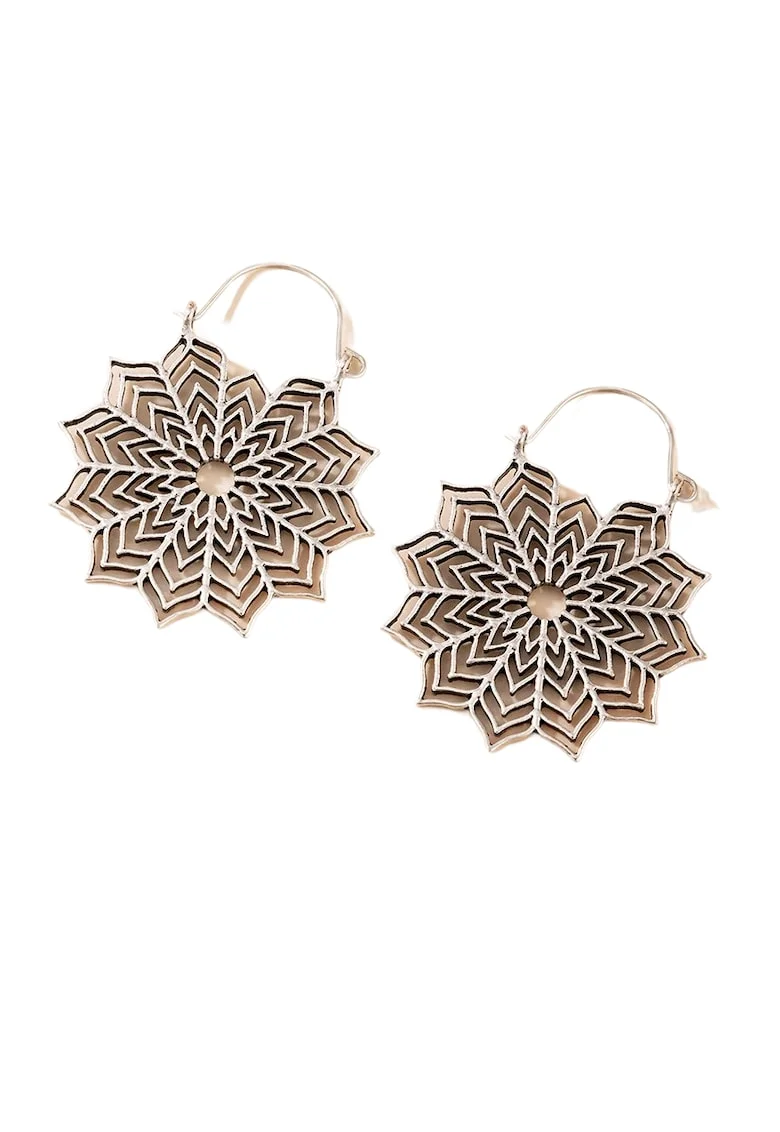 Cercei argintii, forma de floare, Jara C26,