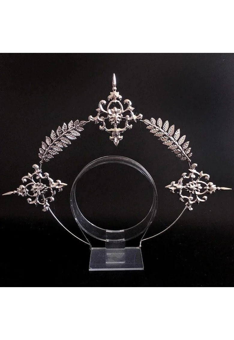 Tiara Halo, handmade, argintie, Elna C1,