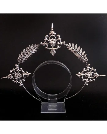 Tiara Halo, handmade, argintie, Elna C1,