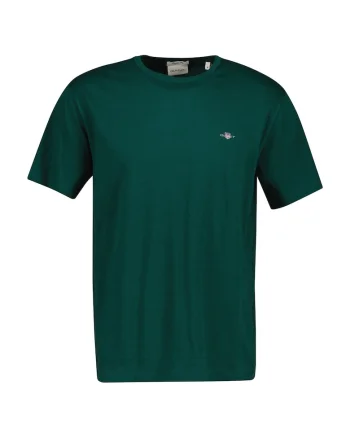 Tricou regular fit din bumbac Shield, Verde padure