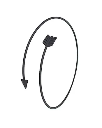 Bratara neagra, forma de sageata, Mayken C1