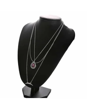 Colier Antonetta Silver C17,  Aliaj metalic, Argintiu