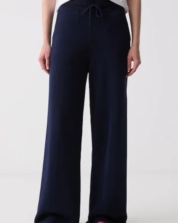 Kenzo pantaloni straight pentru femei cu amestec de lână