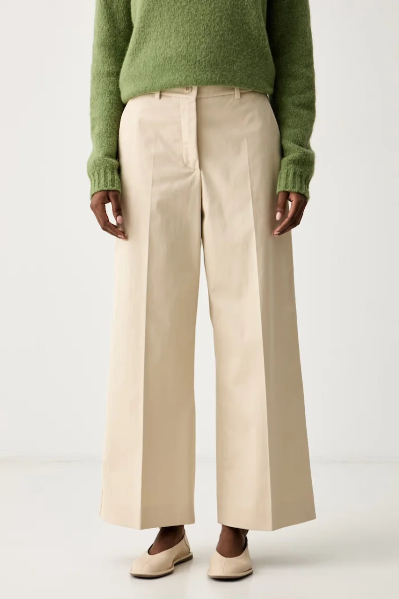 Weekend Max Mara pantaloni pentru femei cu bumbac WKDURIAL